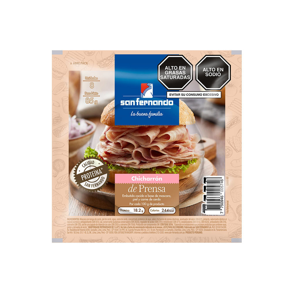 Chicharrón de Prensa San Fernando 85g