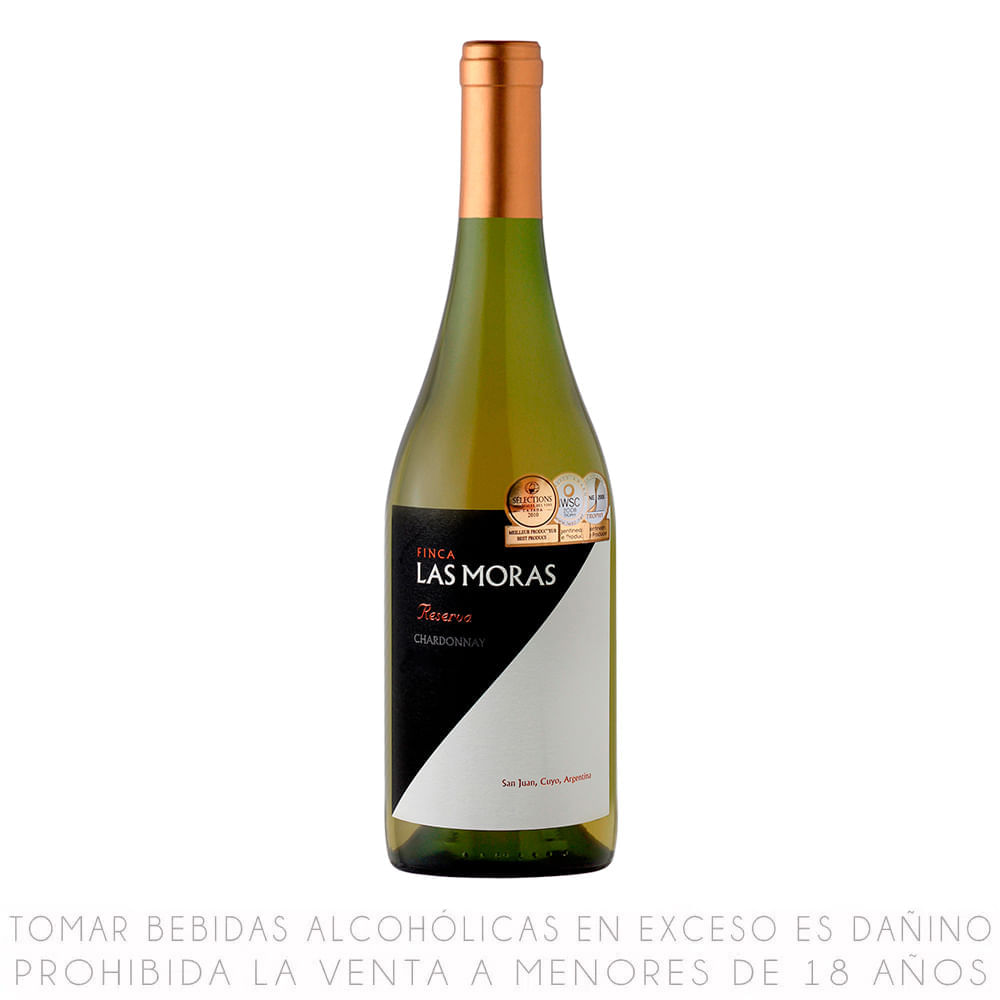 Vino Blanco Chardonnay Finca Las Moras Botella 750ml