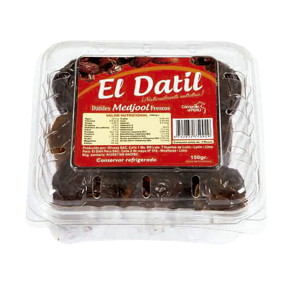 Dátiles Frescos El Dátil Bandeja 150 gr