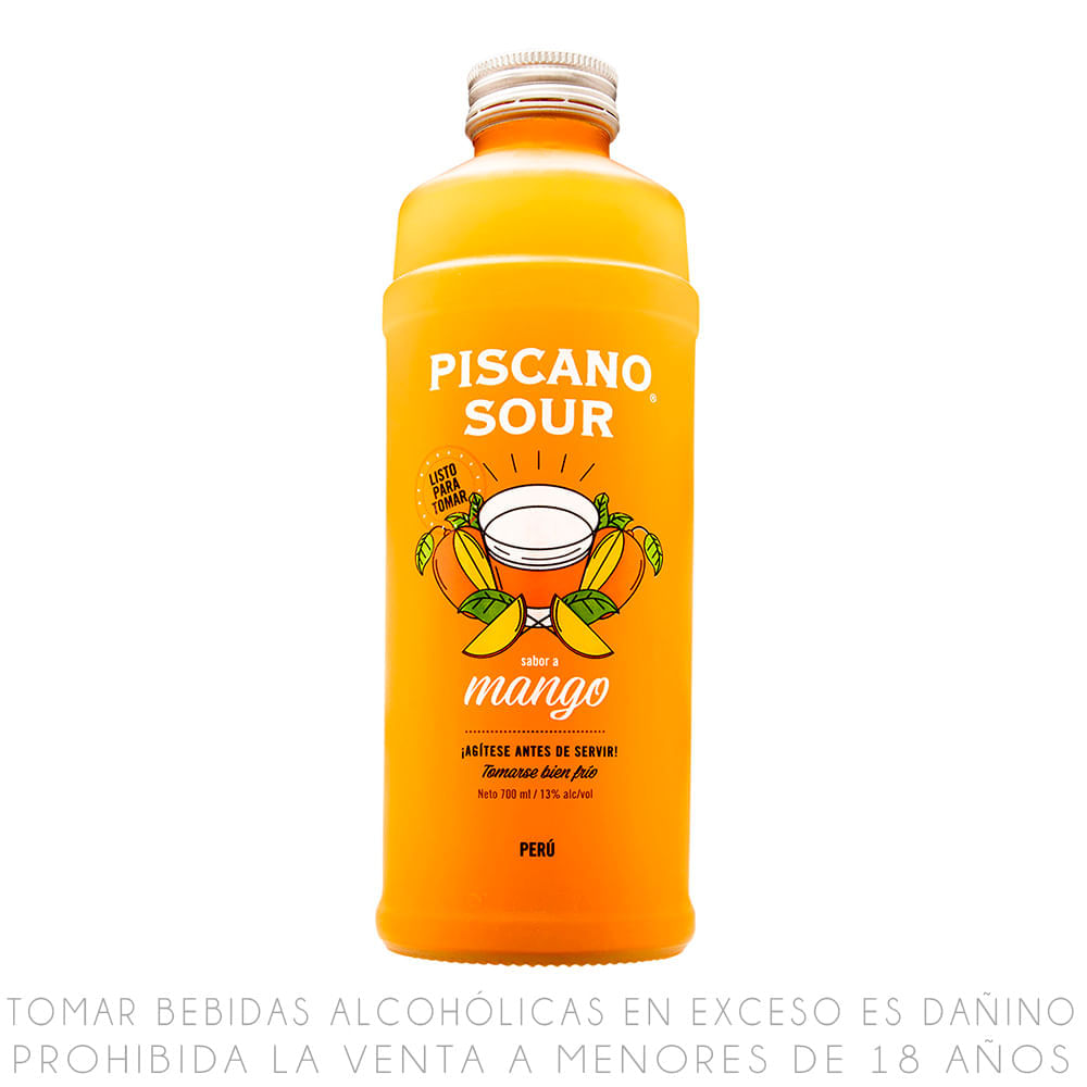 Bebida Ready to Drink Piscano Sour Sabor Mango Botella 700ml