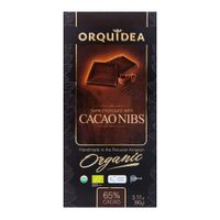 Chocolate Orgánico 65% Cacao Nibs de Cacao Orquídea Tableta 90 g