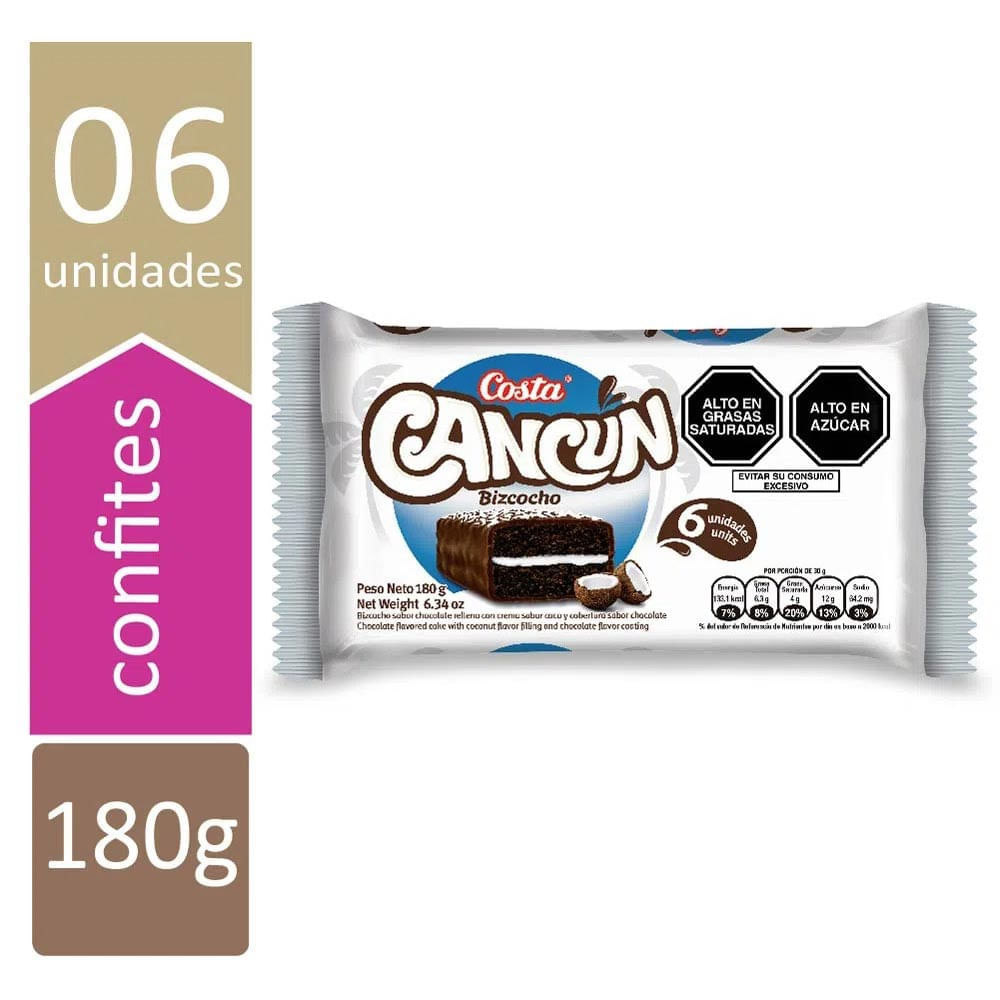 Bizcocho Cancun Pack 6 Unidades