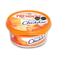 Queso Crema de Cheddar President 125g