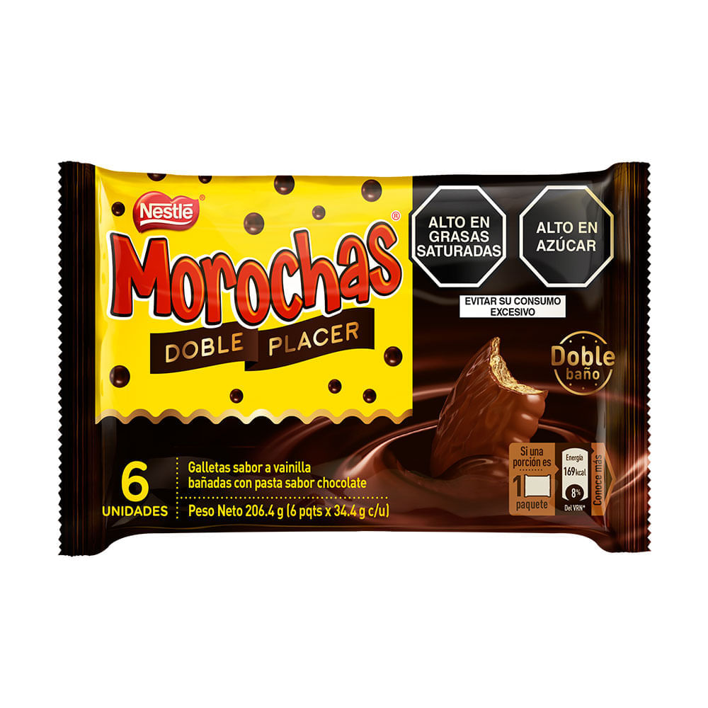 Sixpack Galletas Morochas Doble Placer 34.4g