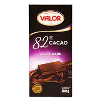 Chocolate 82% Cacao Valor Tableta 100 g