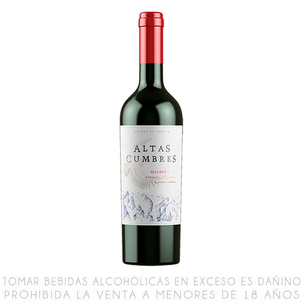 Vino Tinto Malbec Altas Cumbres 750ml