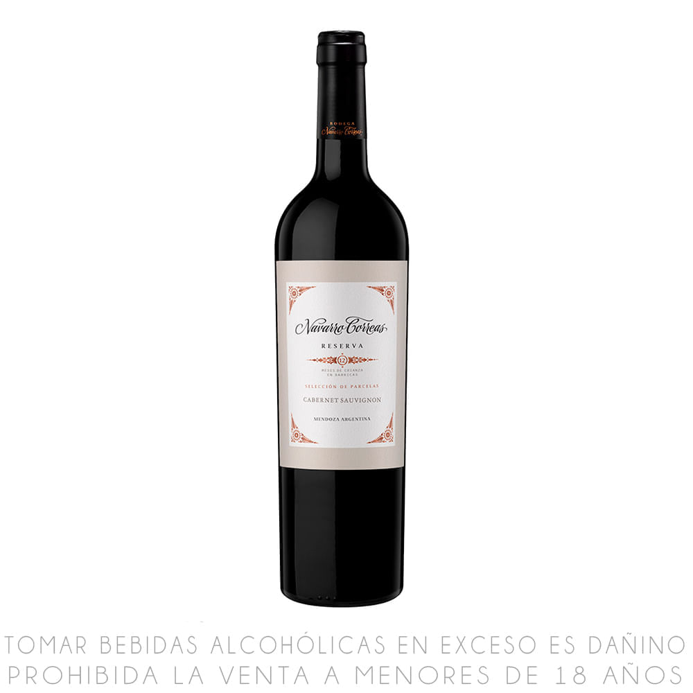 Vino Tinto Cabernet Sauvignon Reserva Navarro Correas Botella 750ml