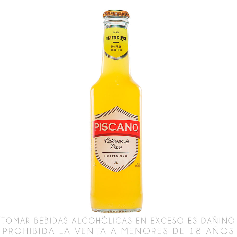 Bebida Chilcano de Pisco Piscano Maracuyá Botella 275ml