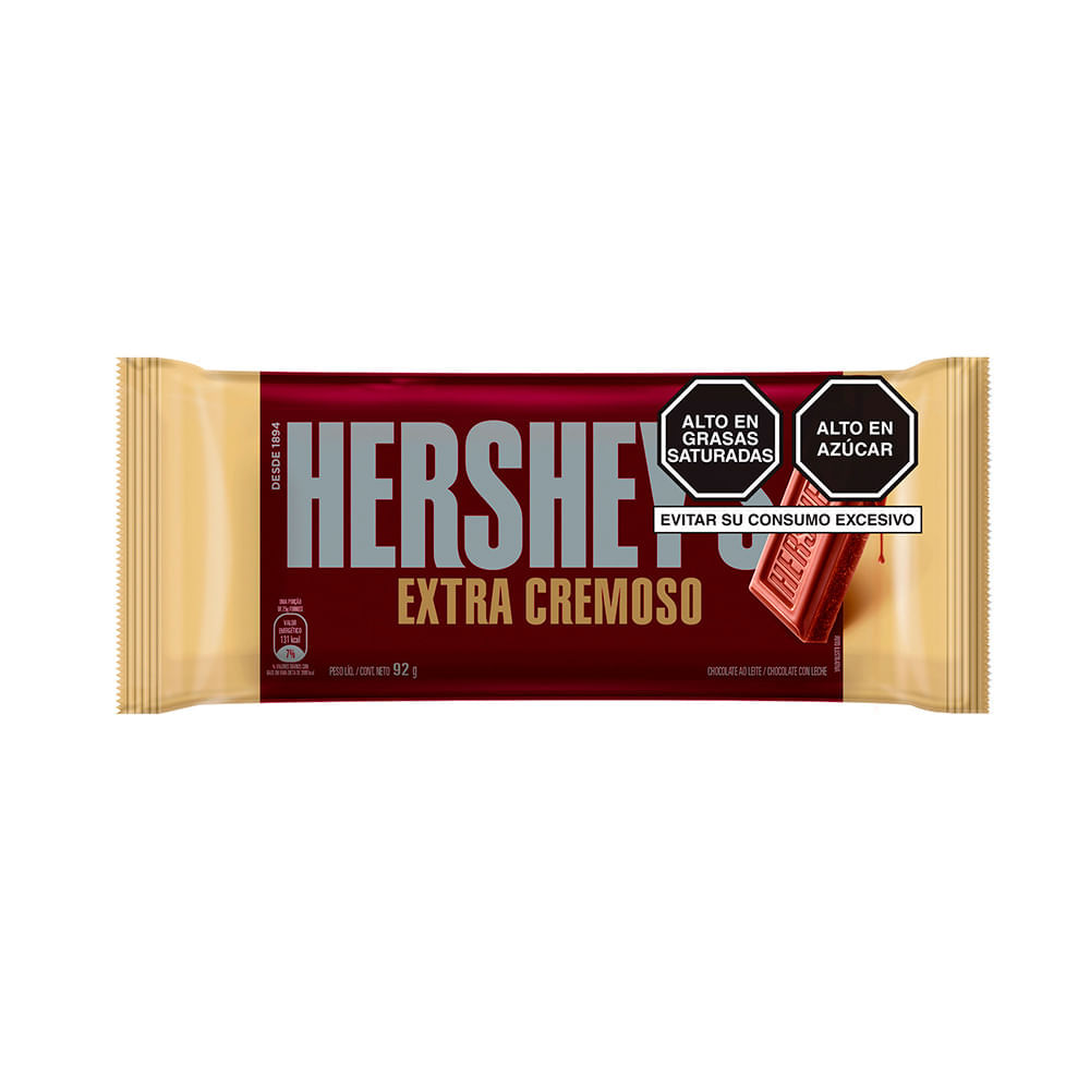Chocolate con Leche Hershey's Extra Cremoso Tableta 92 g