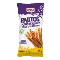 Palitos con Ajonjolí y Linaza Unión Bolsa 65 g
