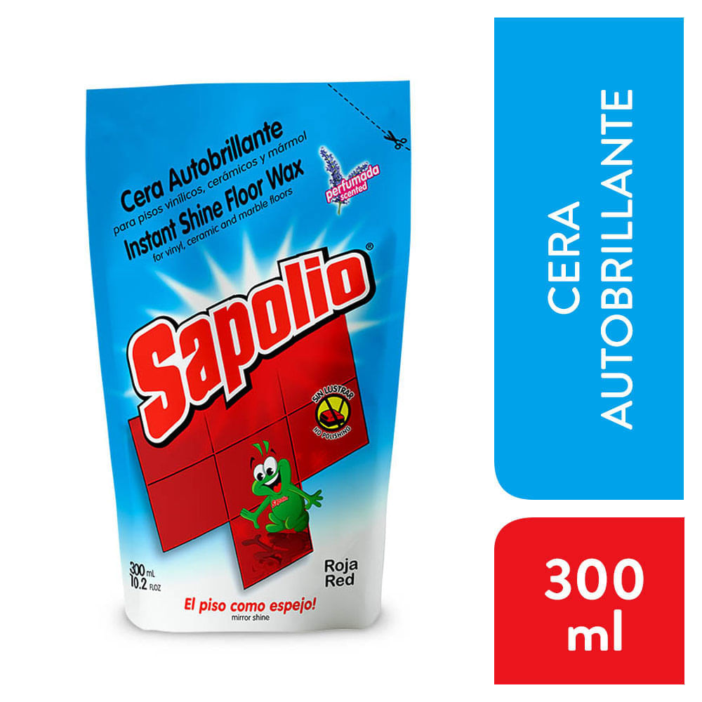 Cera Autobrillante Sapolio Rojo 300ml
