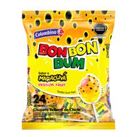 Chupetes Bon Bon Bum Maracuyá 24un