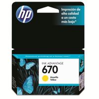 Hp Cartucho de Tinta HP 670 Amarillo