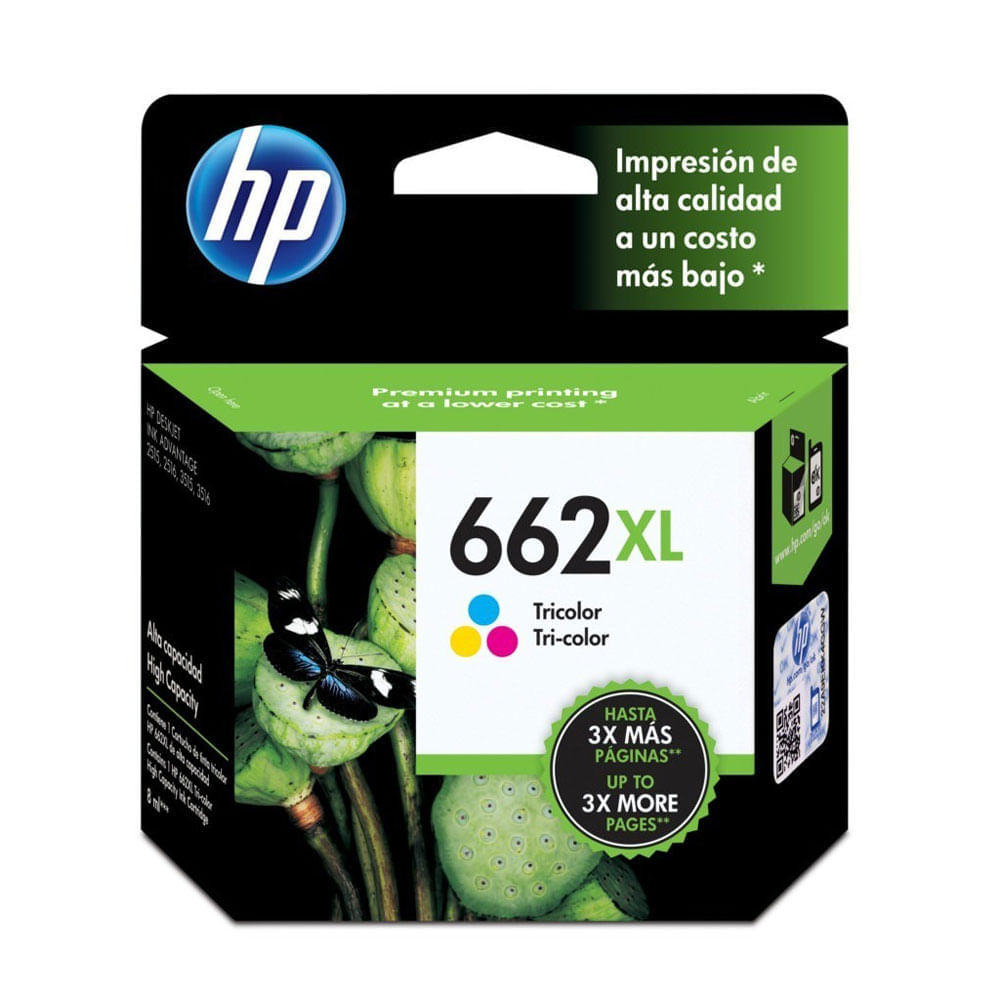 HP Cartucho de Tinta 662XL CZ106AL Tricolor