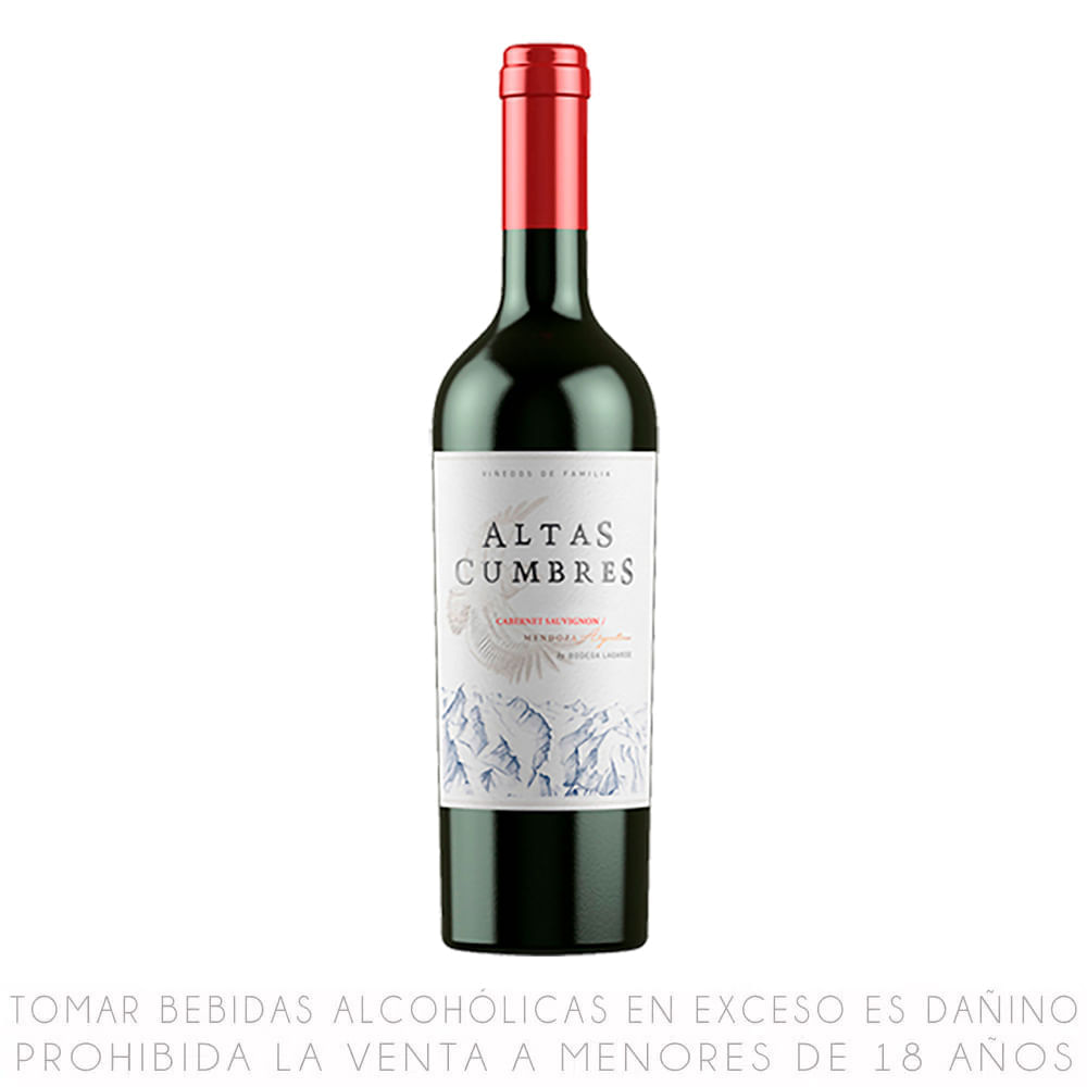 Vino Tinto Cabernet Sauvignon Altas Cumbres 750ml