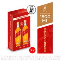 Whisky Johnnie Walker Red Label Pack 2 unid 750 ml