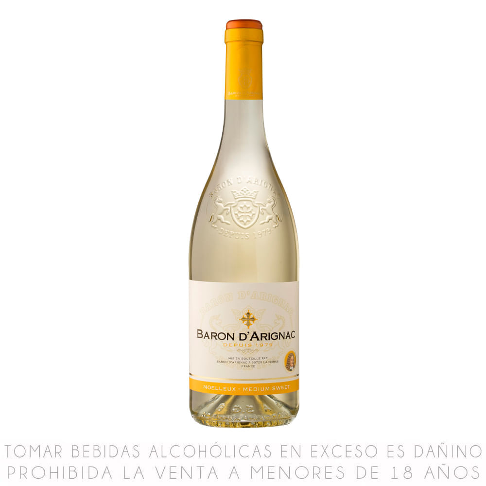 Vino Blanco Blend Baron D' Arignac Semi Dulce Botella Botella 750ml