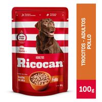 Pouch Ricocan Trocitos Pollo en Salsa Adultos 100gr