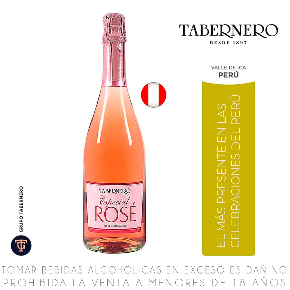 Espumante Tabernero Especial Rosé Botella 750ml