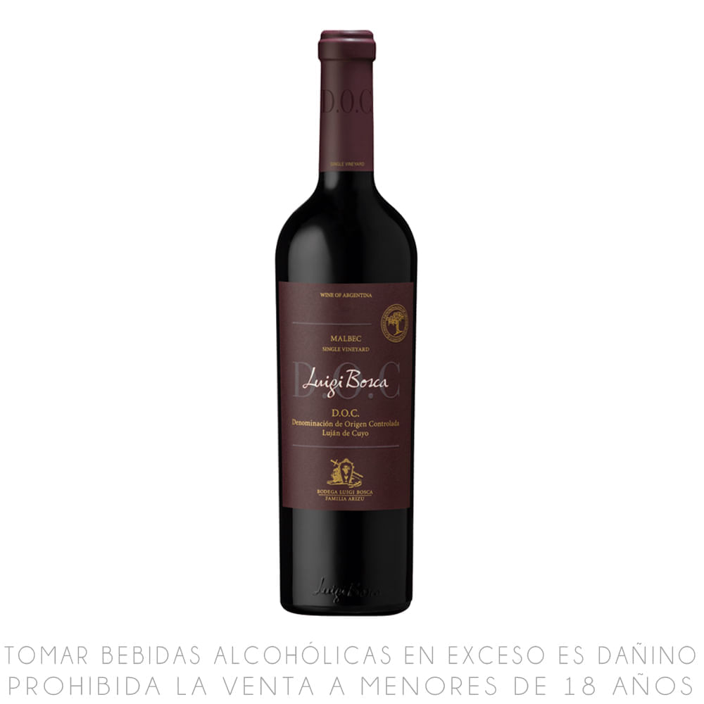Vino Tinto Malbec D.O.C. Luigi Bosca Botella 750ml
