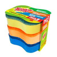 Pack Esponjas Scotch-Brite: 2 en 1 Multiusos + Cero Rayas Cocina + Cero Rayas Baño