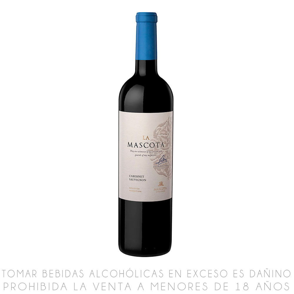 Vino Tinto Cabernet Sauvignon La Mascota Botella 750ml