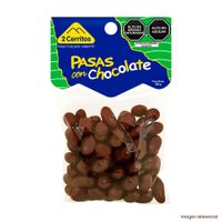 Pasas con Chocolate 2 Cerritos Bolsa 125 gr