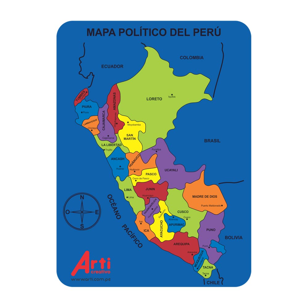 Juego Didáctico Mapa del Perú Arti Creativo