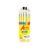 Pinceles Básicos Arti Creativo Caja 6 Unid