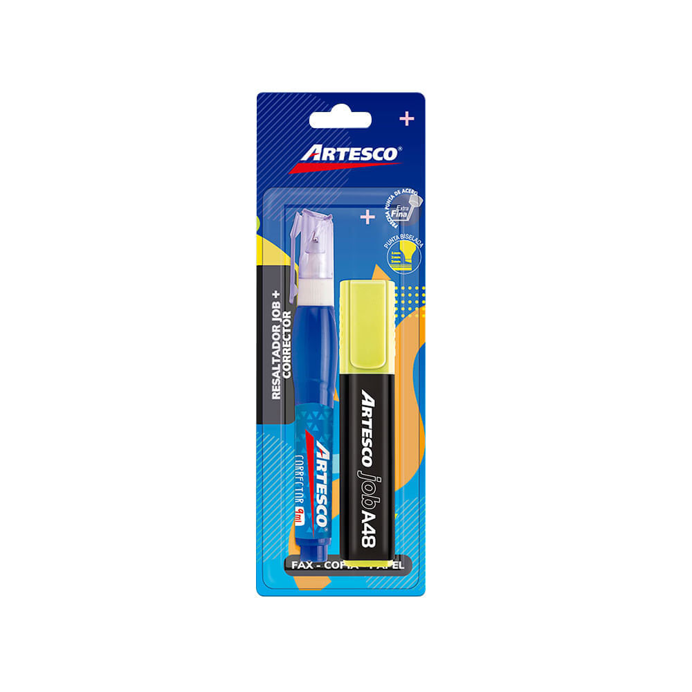 Artesco Resaltador Job A48 + Corrector 9 ml