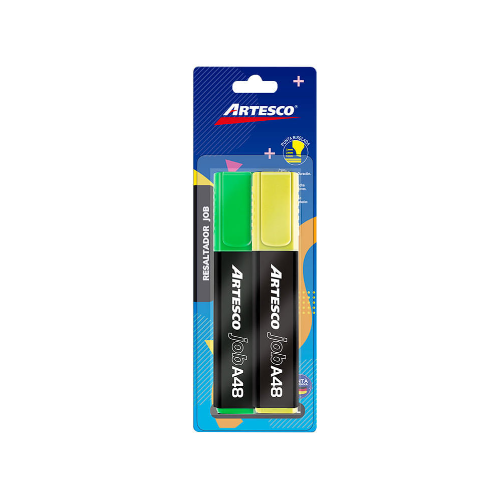 Artesco Resaltador Job A48 Blíster 2 unid