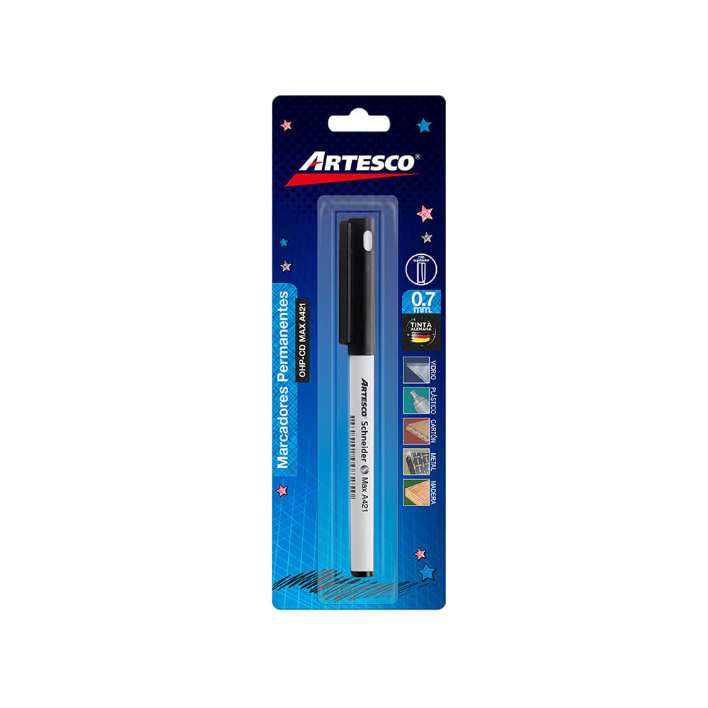 Artesco Plumón Permanente CD Max A421 Negro