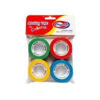 Cinta Masking Tape Escolar Pegafan 10 mm x 19 m Pack 4 Unid