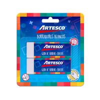 Artesco Borrador Blanco Grande Blíster 2 unid