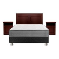 Box Tarima 2 Plazas Forli Polaris + Cabecera + Veladores + 2 Almohadas