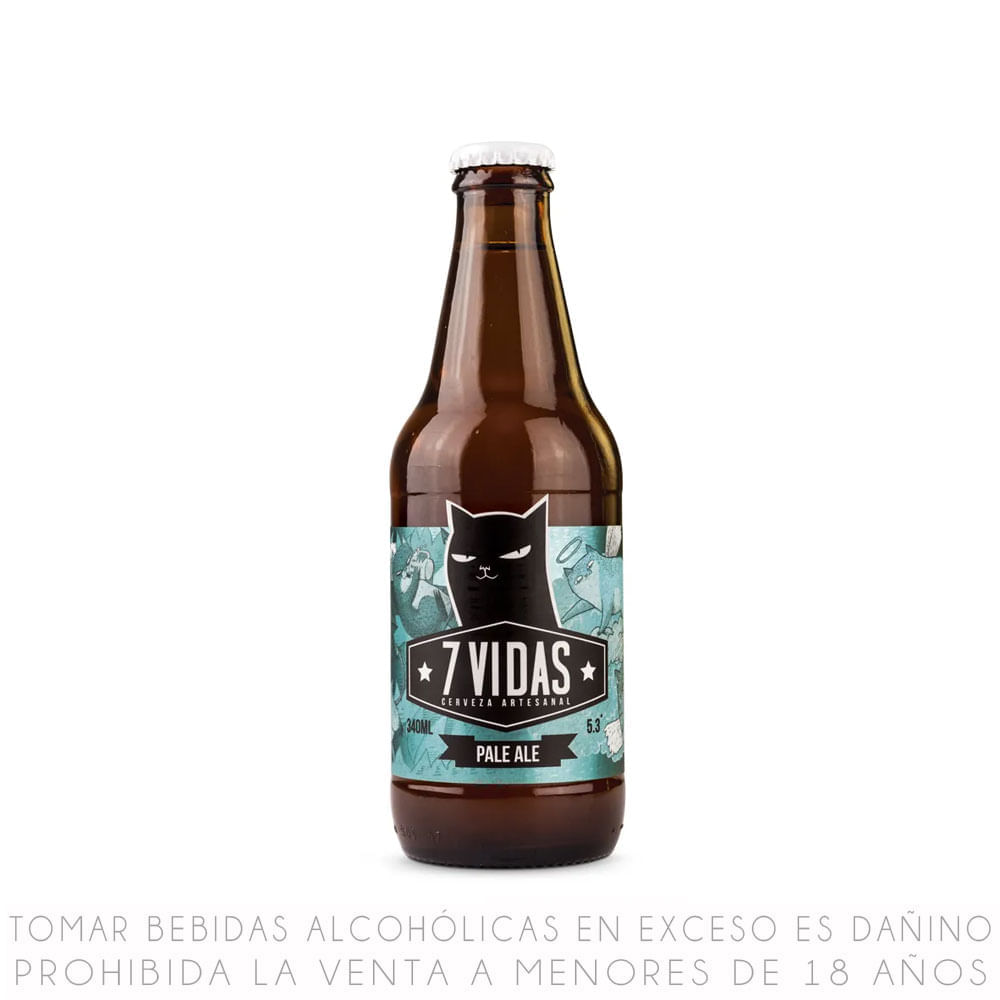Cerveza Artesanal 7 Vidas Pale Ale Botella 340ml