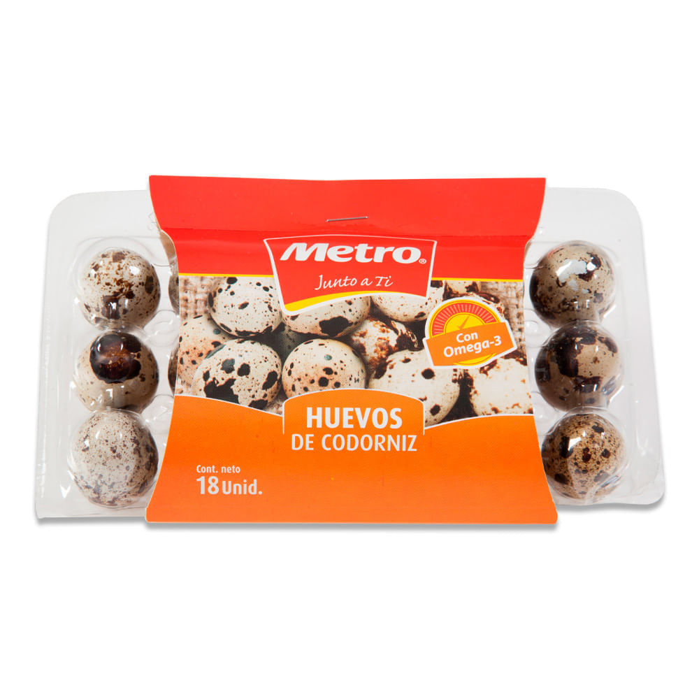 Huevos de Codorniz Metro Paquete 18 Unid
