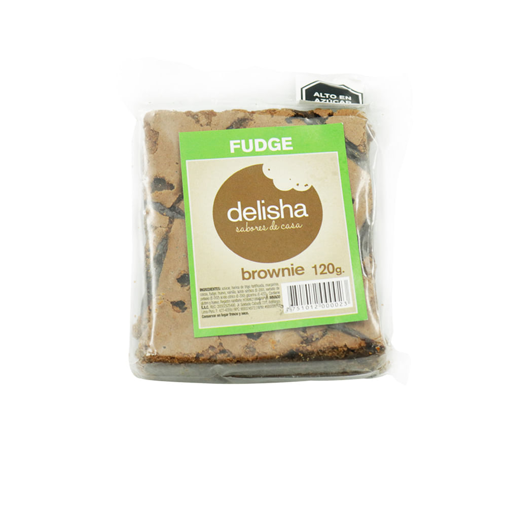 Brownie con Fudge Delisha x Un