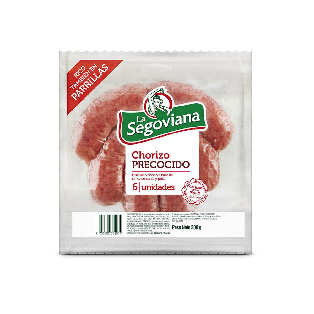 Chorizo Precocido La Segoviana Paquete 500 g