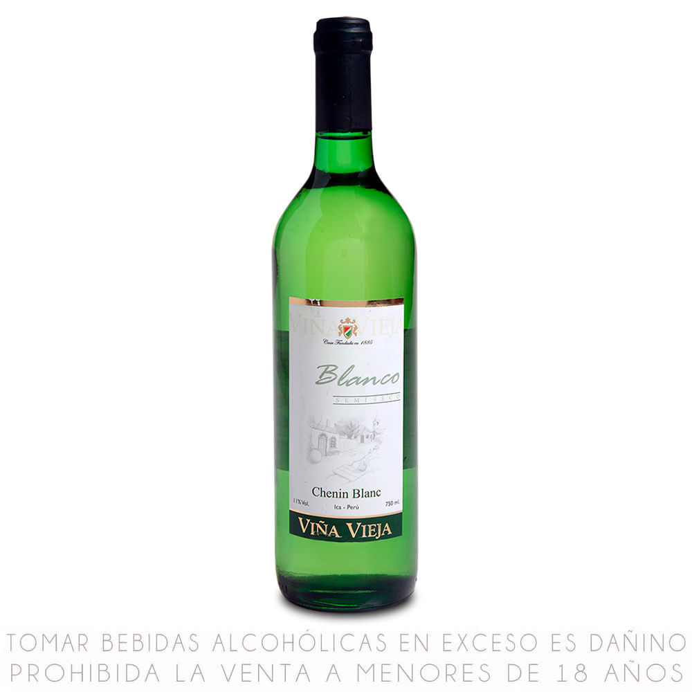 Vino Blanco Semi Seco Chenin Blanc Viña Vieja Botella 750 ml