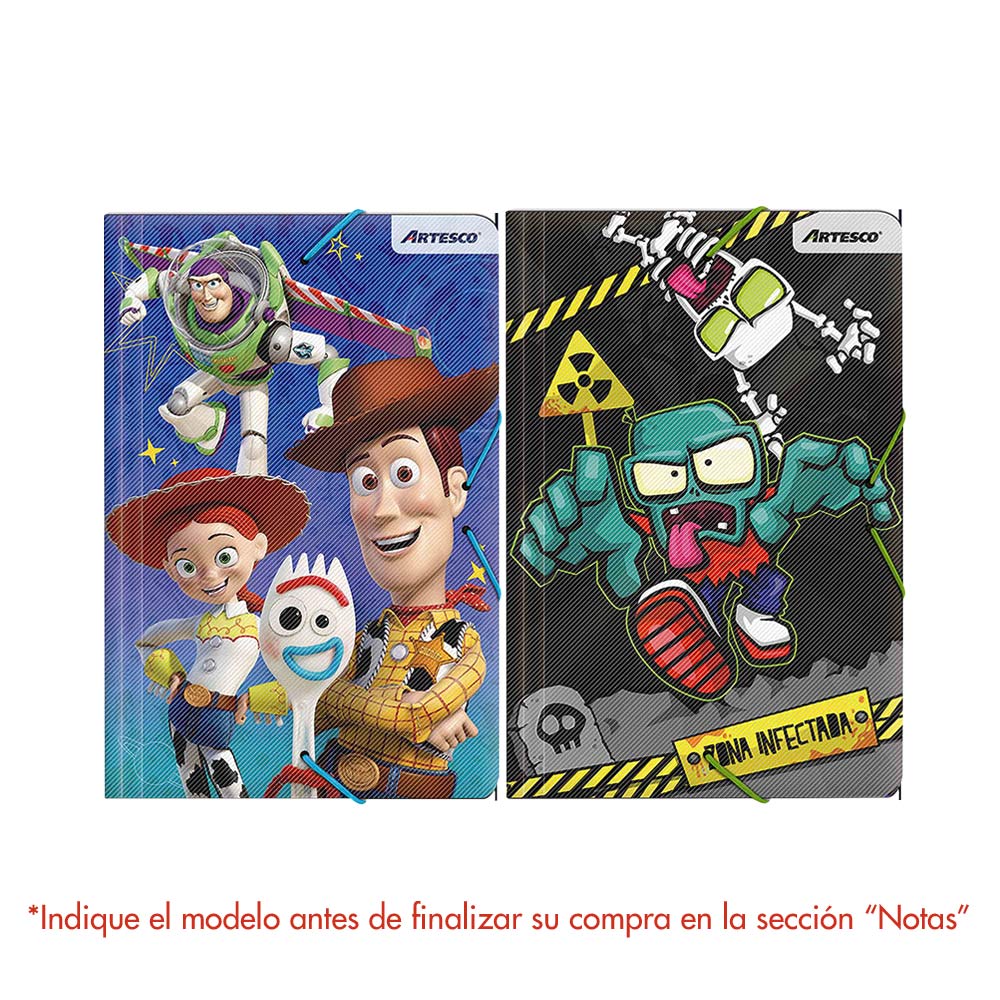 Artesco Folder con Liga Diseños Niño Oficio Surtido