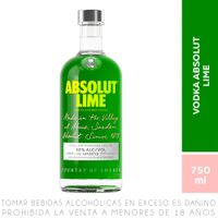 Vodka Absolut Lime Botella 700ml