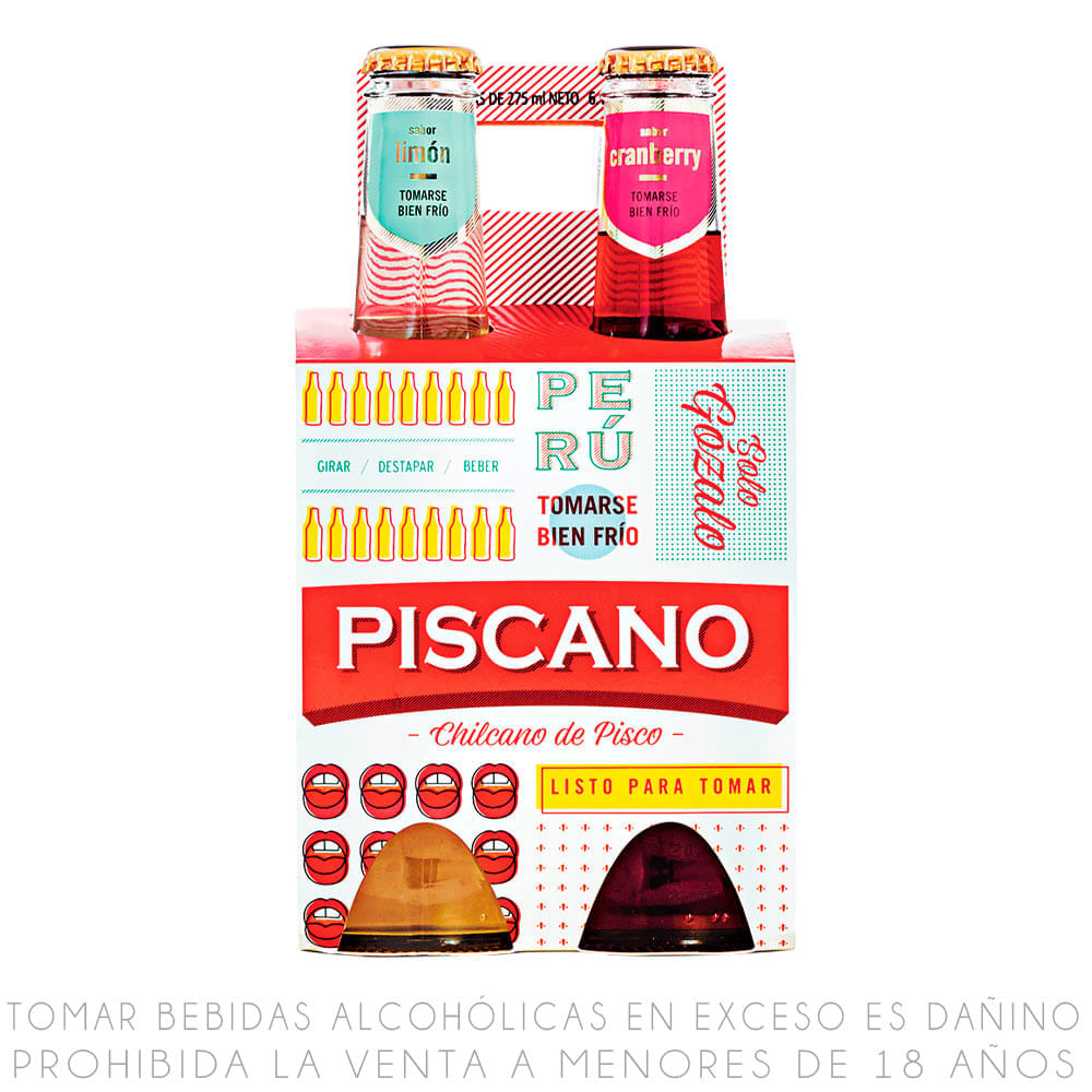 Four Pack Licor Piscano Surtido