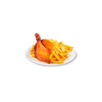 1/4 Pollo Rostizado + Papas Fritas