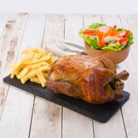 Pollo Rostizado + Papas Fritas + Ensalada