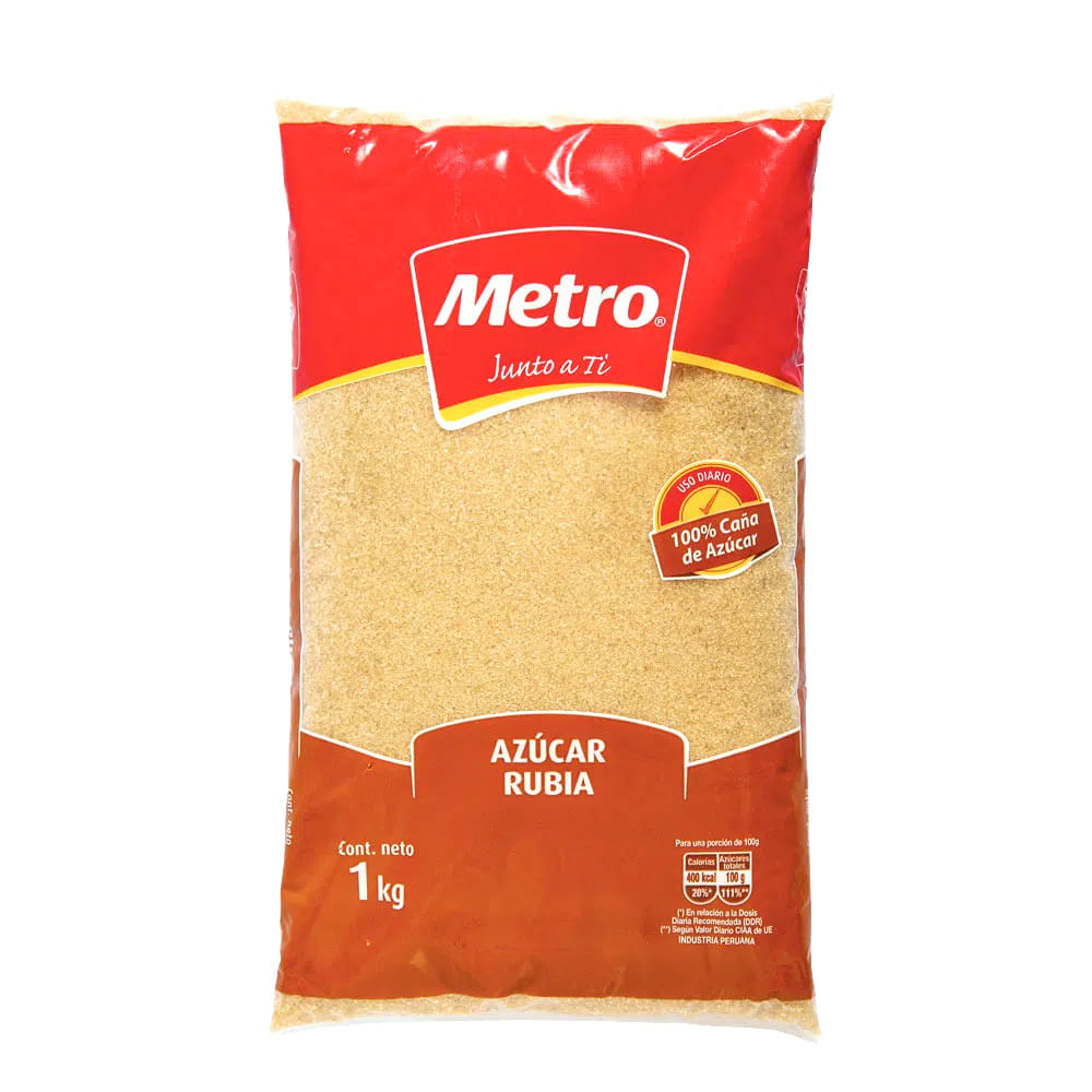 Azúcar Rubia Metro 1kg