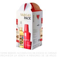 Pack Vargas: Pisco Quebranta 750ml + Jarabe de Goma Chevalier 750ml + Shaker + Vaso