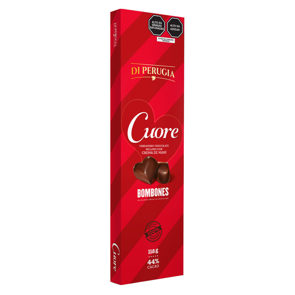 Bombones con Crema de Maní Di Perugia Cuore 118g