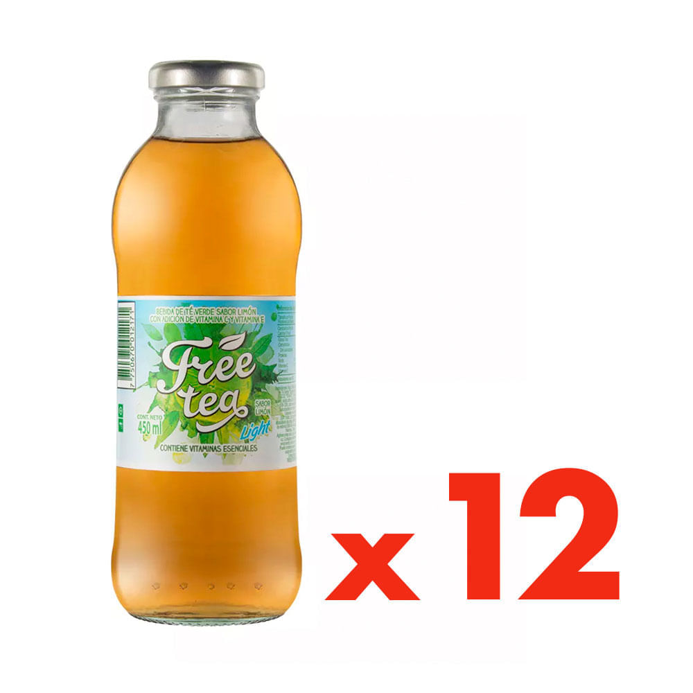 Té Helado Free Tea Ligh Vidrio Pack 12 Unidades de 450 ml