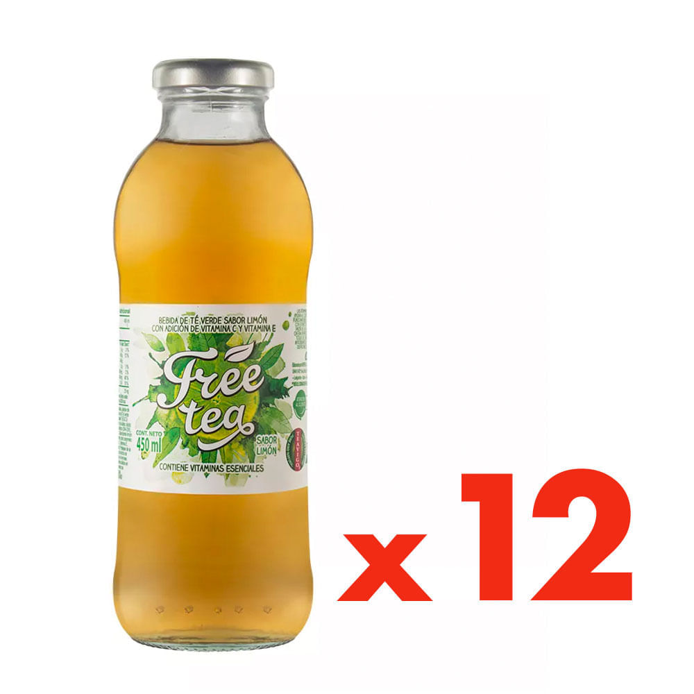 Té Helado Free Tea Regular Vidrio Pack 12 Unidades de 450 ml